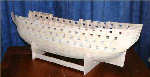 Building the Jotika Victory - keel and frames planked with the first layer.